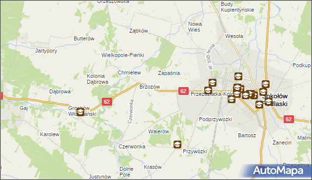 mapa Brzozów-Kolonia, Brzozów-Kolonia na mapie Targeo