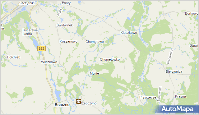 mapa Chomętówko, Chomętówko na mapie Targeo