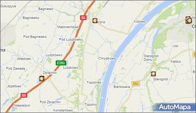 mapa Chrystkowo, Chrystkowo na mapie Targeo