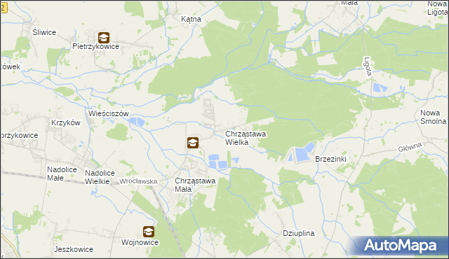 mapa Chrząstawa Wielka, Chrząstawa Wielka na mapie Targeo