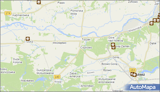 mapa Ciszkowo, Ciszkowo na mapie Targeo