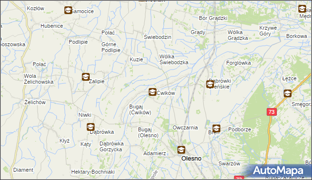 mapa Ćwików, Ćwików na mapie Targeo