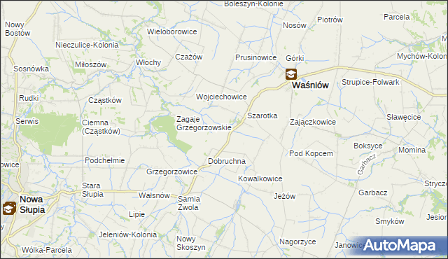 mapa Czajęcice, Czajęcice na mapie Targeo