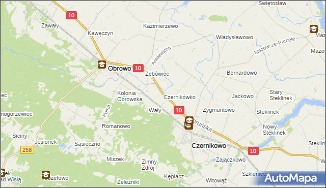 mapa Czernikówko, Czernikówko na mapie Targeo