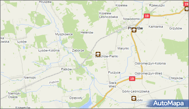 mapa Czuchów-Pieńki, Czuchów-Pieńki na mapie Targeo