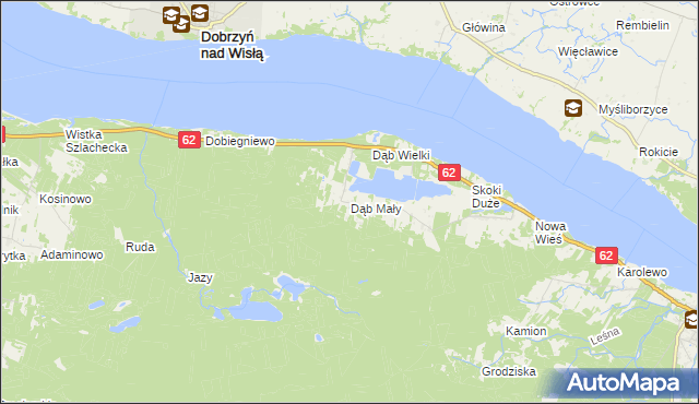 mapa Dąb Mały, Dąb Mały na mapie Targeo