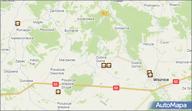 mapa Dubica Dolna, Dubica Dolna na mapie Targeo