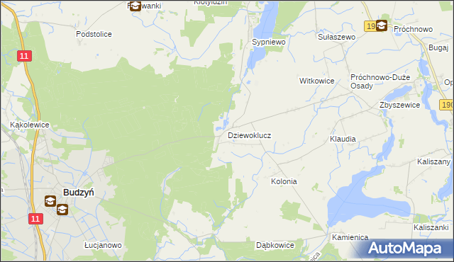 mapa Dziewoklucz, Dziewoklucz na mapie Targeo