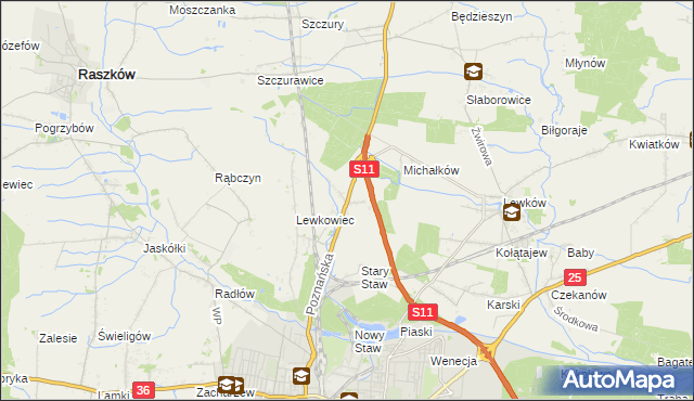 mapa Franklinów, Franklinów na mapie Targeo