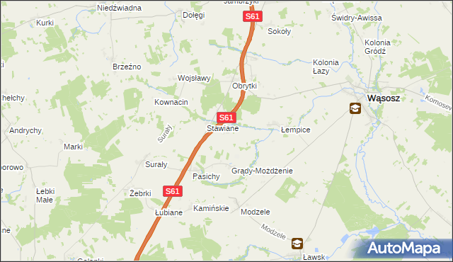 mapa Grądy-Michały, Grądy-Michały na mapie Targeo
