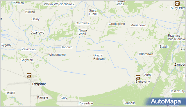 mapa Grądy Polewne, Grądy Polewne na mapie Targeo