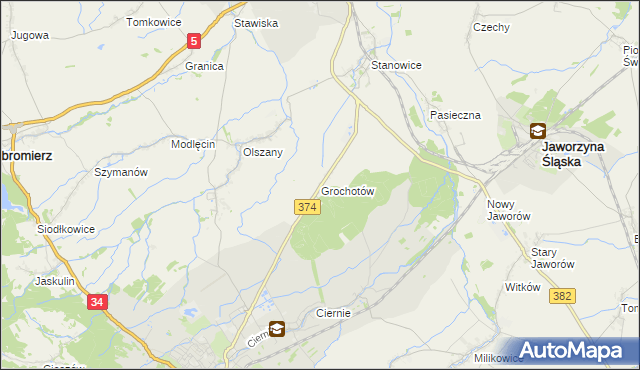mapa Grochotów, Grochotów na mapie Targeo