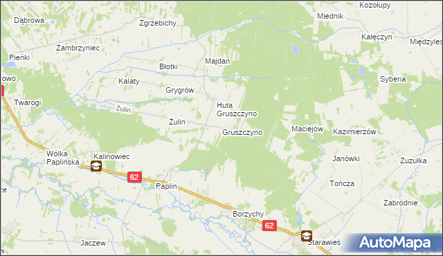 mapa Gruszczyno, Gruszczyno na mapie Targeo