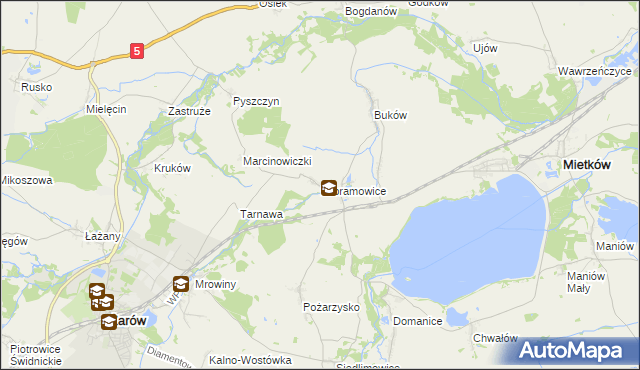 mapa Imbramowice gmina Żarów, Imbramowice gmina Żarów na mapie Targeo