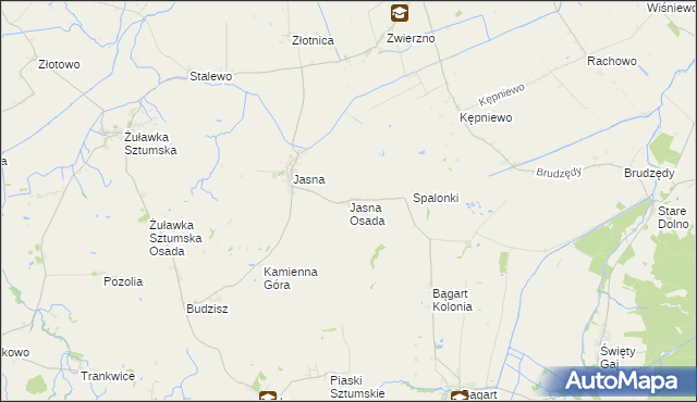 mapa Jasna Osada, Jasna Osada na mapie Targeo