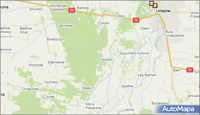 mapa Kaczka gmina Dobra, Kaczka gmina Dobra na mapie Targeo