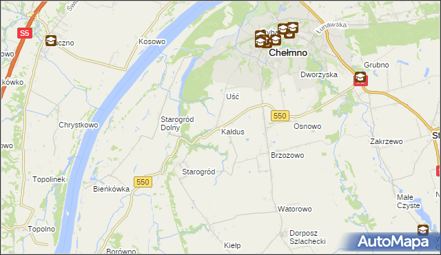 mapa Kałdus, Kałdus na mapie Targeo