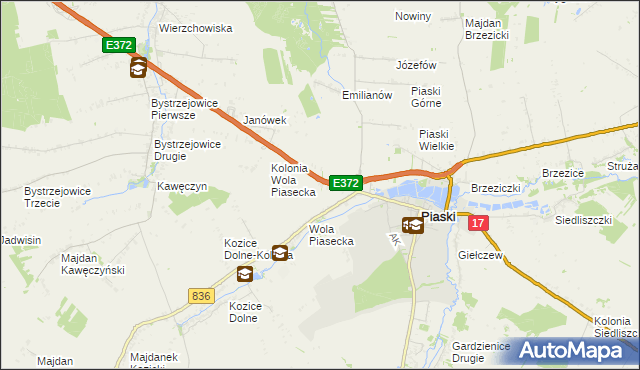 mapa Kębłów gmina Piaski, Kębłów gmina Piaski na mapie Targeo