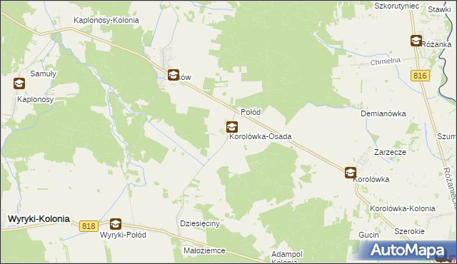 mapa Korolówka-Osada, Korolówka-Osada na mapie Targeo