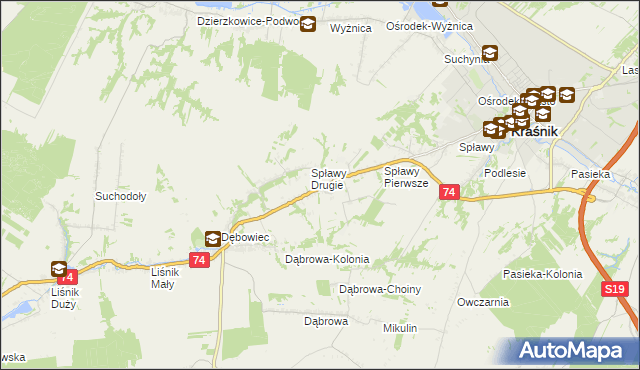 mapa Kowalin, Kowalin na mapie Targeo