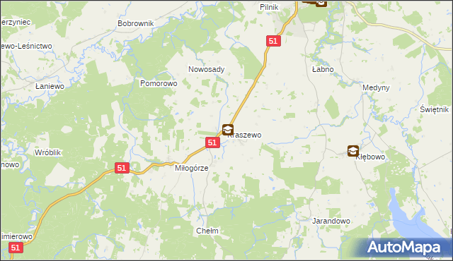 mapa Kraszewo gmina Lidzbark Warmiński, Kraszewo gmina Lidzbark Warmiński na mapie Targeo