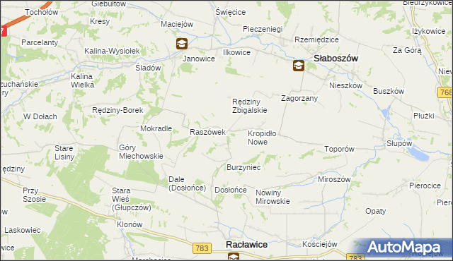 mapa Kropidło, Kropidło na mapie Targeo