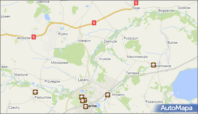 mapa Kruków, Kruków na mapie Targeo