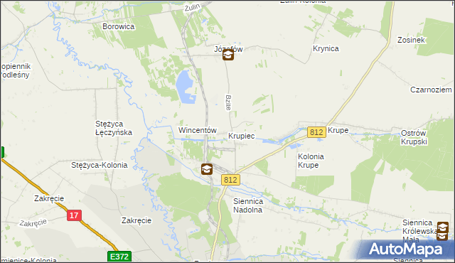 mapa Krupiec, Krupiec na mapie Targeo