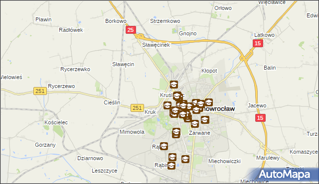mapa Kruśliwiec, Kruśliwiec na mapie Targeo