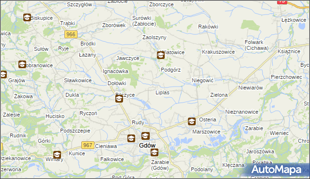 mapa Liplas, Liplas na mapie Targeo