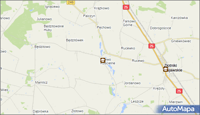 mapa Lisewo Kościelne, Lisewo Kościelne na mapie Targeo