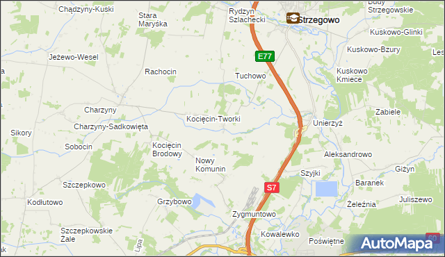 mapa Mączewo, Mączewo na mapie Targeo