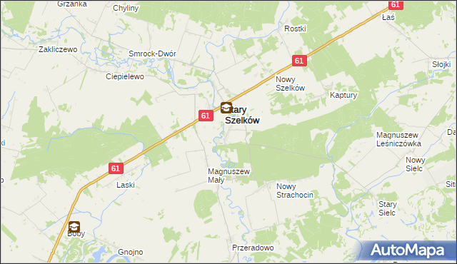 mapa Magnuszew Duży, Magnuszew Duży na mapie Targeo