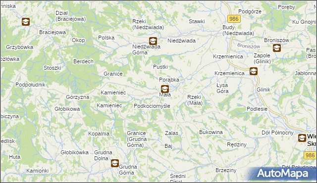 mapa Mała, Mała na mapie Targeo