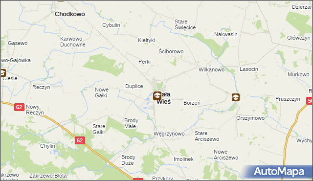 mapa Mała Wieś powiat płocki, Mała Wieś powiat płocki na mapie Targeo