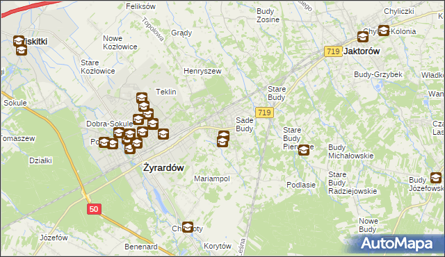 mapa Międzyborów, Międzyborów na mapie Targeo