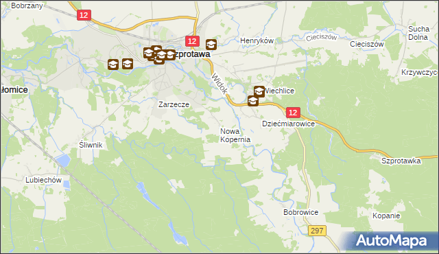 mapa Nowa Kopernia, Nowa Kopernia na mapie Targeo