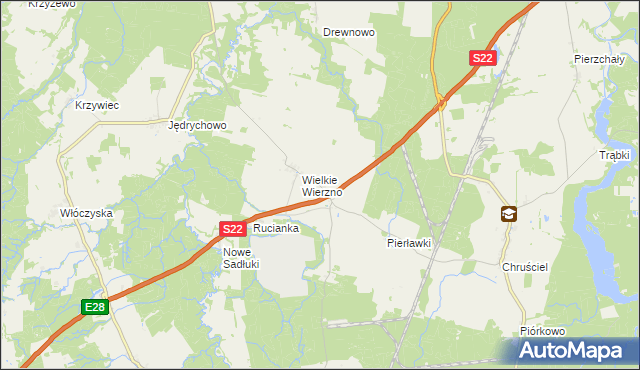 mapa Nowe Sadłuki gmina Frombork, Nowe Sadłuki gmina Frombork na mapie Targeo