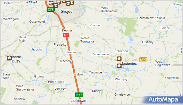 mapa Pabierowice, Pabierowice na mapie Targeo