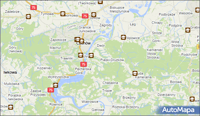 mapa Piaski-Drużków, Piaski-Drużków na mapie Targeo