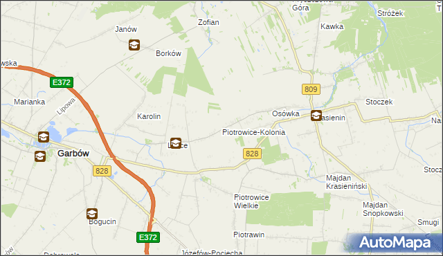 mapa Piotrowice-Kolonia, Piotrowice-Kolonia na mapie Targeo