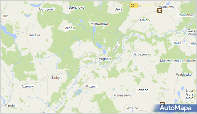mapa Pogódki, Pogódki na mapie Targeo