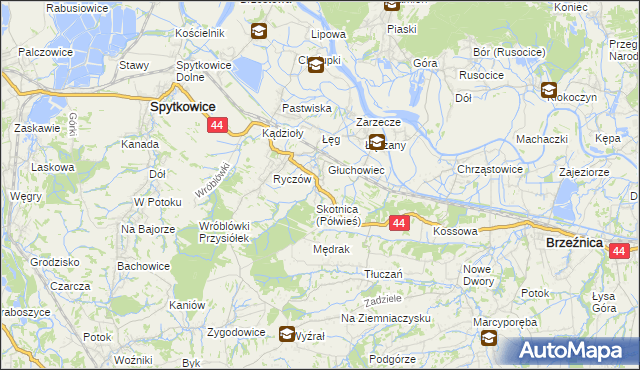 mapa Półwieś gmina Spytkowice, Półwieś gmina Spytkowice na mapie Targeo