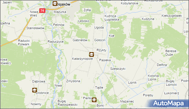 mapa Radoszewice gmina Siemkowice, Radoszewice gmina Siemkowice na mapie Targeo