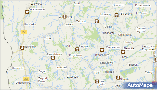 mapa Ratułów, Ratułów na mapie Targeo