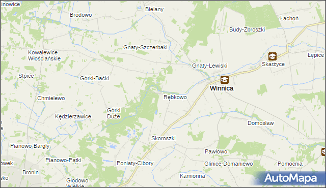 mapa Rębkowo, Rębkowo na mapie Targeo