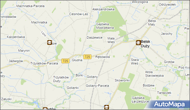 mapa Rębowola, Rębowola na mapie Targeo