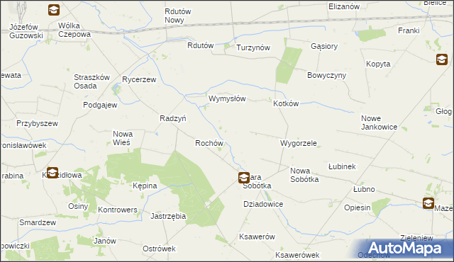 mapa Rochówek, Rochówek na mapie Targeo