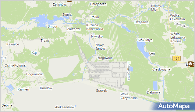 mapa Rogowiec, Rogowiec na mapie Targeo