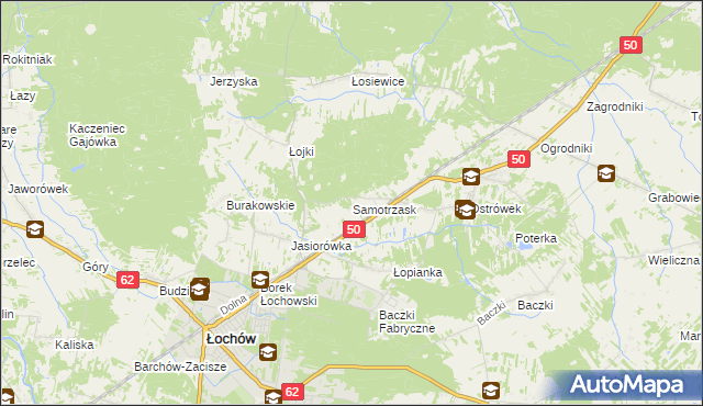 mapa Samotrzask, Samotrzask na mapie Targeo